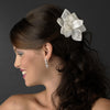 * Elegant Orchid Bridal Wedding Hair Clip 425 with Bridal Wedding Brooch Pin