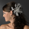 * White/Ivory Feather Fascinator Bridal Wedding Hair Comb 1539