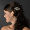 Exquisite Silver Clear Crystal Bridal Wedding Hair Comb 9803