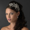 Vintage Style Silver or Antique Side Accent Bridal Wedding Headband HP 9997