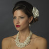 Bridal Wedding Necklace Earring Set N 8383 E 8382 Silver AB