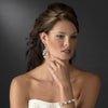 Beautiful Silver Diamond White Chandelier Bridal Wedding Earrings E 8446