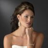 Beautiful Silver Diamond White Chandelier Bridal Wedding Earrings E 8446