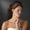 Beautiful Silver Diamond White Chandelier Bridal Wedding Earrings E 8446
