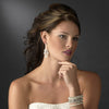 Beautiful Silver Diamond White Chandelier Bridal Wedding Earrings E 8446