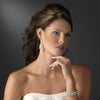 Beautiful Silver Diamond White Chandelier Bridal Wedding Earrings E 8446