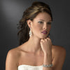 Beautiful Silver Diamond White Chandelier Bridal Wedding Earrings E 8446