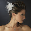 Silver Clear Rhinestone Bridal Wedding Earrings 8787