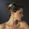Lovely Silver Clear Rhinestone Floral Bridal Wedding Hair Comb 9825 * Discontinued *