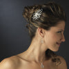 Lovely Silver Clear Rhinestone Floral Bridal Wedding Hair Comb 9825 * Discontinued *