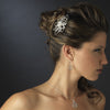 Lovely Silver Clear Rhinestone Floral Bridal Wedding Hair Comb 9825 * Discontinued *