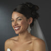 Glamorous Silver & Clear Chandelier Bridal Wedding Earrings E 939