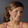Glamorous Silver & AB Chandelier Bridal Wedding Earrings E 939