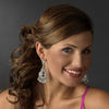 Clear Crystal Bridal Wedding Chandelier Bridal Wedding Earrings E 989