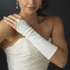 Fingerless Silky Matte Satin Bridal Wedding Gloves 1237