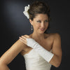 Fingerless Silky Matte Satin Bridal Wedding Gloves 1237