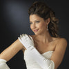 Above Elbow Formal Bridal Wedding Matte Satin/Satin Gloves