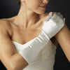 Elbow Formal Bridal Wedding Matte Satin/Satin Gloves
