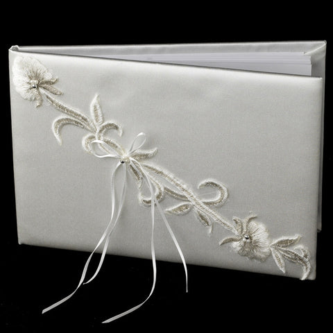 Embroidered Lily Guestbook