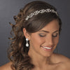 Silver White Pearl & Rhinestone Bridal Wedding Tiara HP 11453