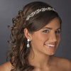 Silver White Pearl & Rhinestone Bridal Wedding Tiara HP 11453