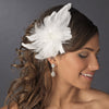 Floral Bridal Wedding Hair Fascinator with Crystals Bridal Wedding Hair Clip 1531 with Bridal Wedding Brooch Pin