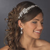 Vintage Bridal Wedding Headpiece with Side Accent HP 17966 Antique Silver