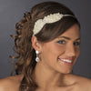 * Ivory Bow Bridal Wedding Headband 2035