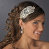 * Silver Ivory White HeadBand Headpiece 4020