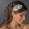 * Silver Ivory White HeadBand Headpiece 4020