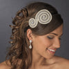 * Ivory Clear w/ Black Bridal Wedding Headband Headpiece 4026