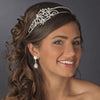 2 Row Crystal Side Accented Bridal Wedding Headband 424
