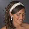 Feather & Pearl Bridal Wedding Headband HP 608 (White or Ivory)