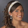 Feather & Pearl Bridal Wedding Headband HP 608 (White or Ivory)