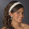 Feather & Pearl Bridal Wedding Headband HP 608 (White or Ivory)