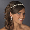 Ivory Porcelain Pearl Flower Bridal Wedding Headband 615