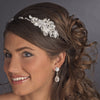 Beautiful Crystal Side Accented Bridal Wedding Headpiece Bridal Wedding Headband HP 626