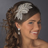 Silver Flower Side Accented Headpiece 656