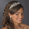 Ivory Pearl & Crystal Accented Side Bridal Wedding Tiara 751