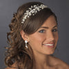 Ivory Pearl & Crystal Accented Side Bridal Wedding Tiara 751