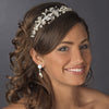 Ivory Pearl & Crystal Accented Side Bridal Wedding Tiara 751