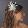 Vintage Feather Bridal Wedding Hair Accent Bridal Wedding Hair Comb 7812 or Bridal Wedding Hair Clip/Bridal Wedding Brooch 7812