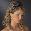 * Silver Black Headpiece 8455