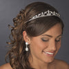 * Silver Clear Rhinestone Bridal Wedding Tiara Headpiece 901