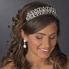 Antique Silver Clear Headpiece 9830