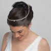 Light Gold Clear Crystal Bridal Wedding Hair Headband Jewelry Necklace 10010