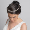 Light Gold Clear Crystal Bridal Wedding Hair Headband Jewelry Necklace 10010