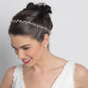Silver Ivory Pearl & Rhinestone Vine Bridal Wedding Headband 1551