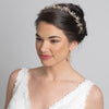 Light Gold Clear Starfish Rhinestone Bridal Wedding Headband 1591