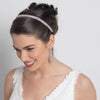 Gold Clear Rhinestone Bridal Wedding Elastic Headband 2655
